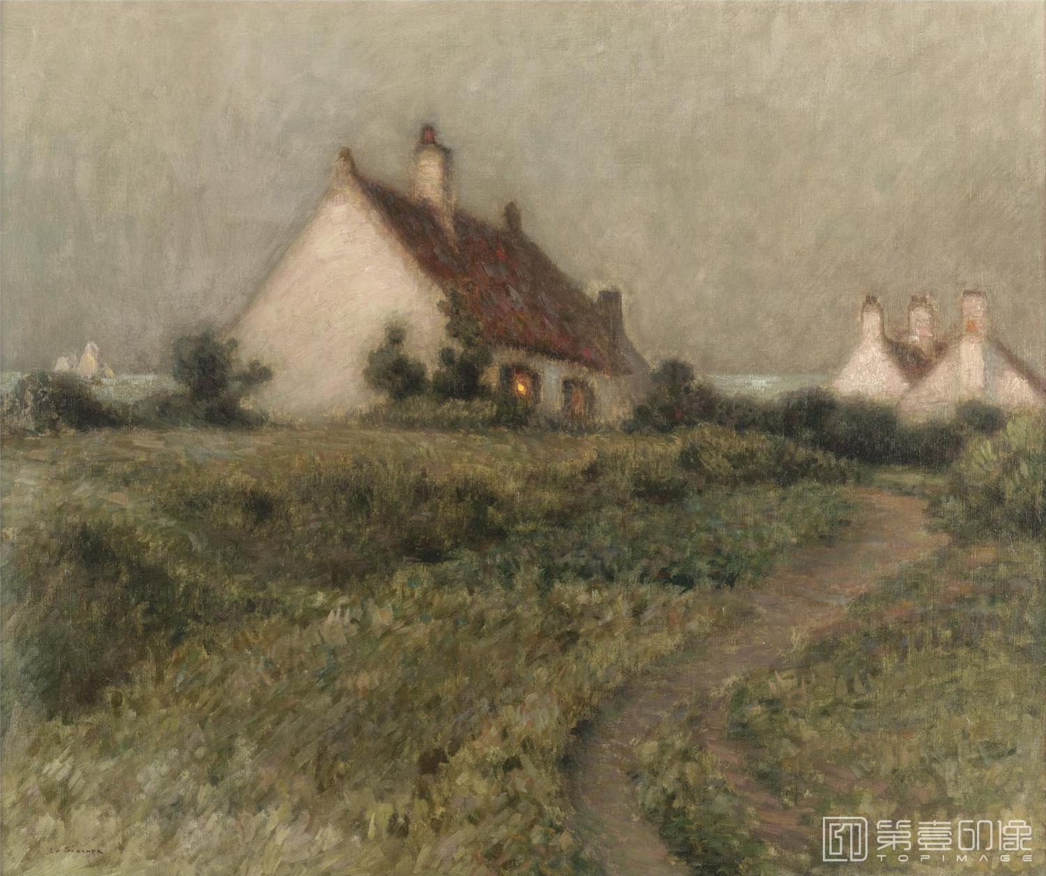 油画-MAISONDANSLADUNE,FORTPHILIPPE